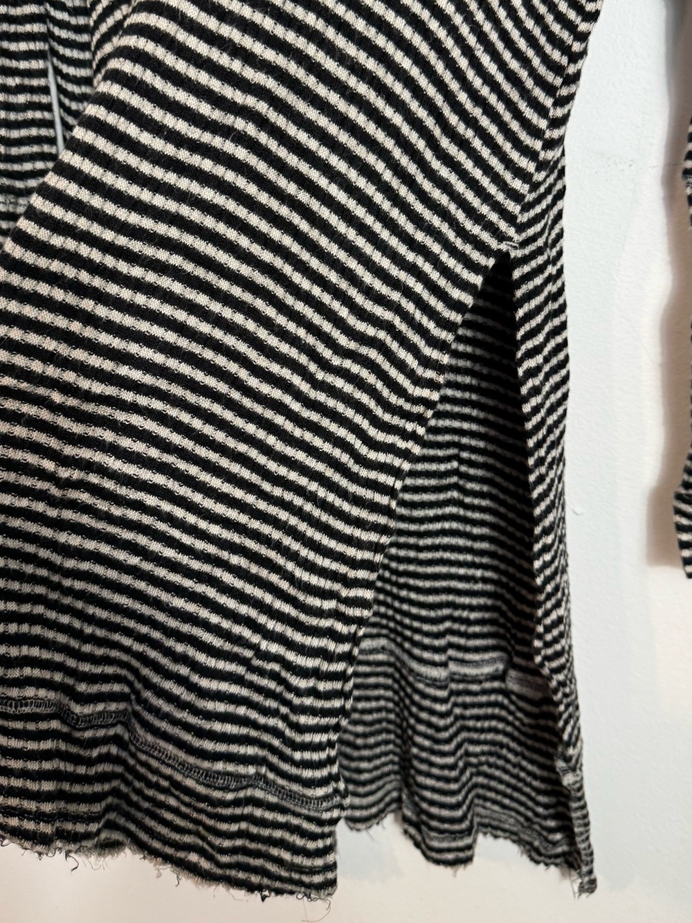 Free People We The Free Drippy Henley Top Tunic Striped Black Tea Medium - Picture 5 of 10